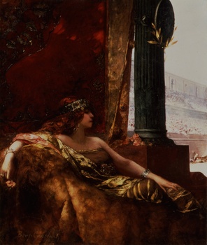 The Empress Theodora at the Coliseum The Empress Theodora at the Coliseum, c. 1889 by Jean Joseph Benjamin Constant (French, 1845 - 1902)