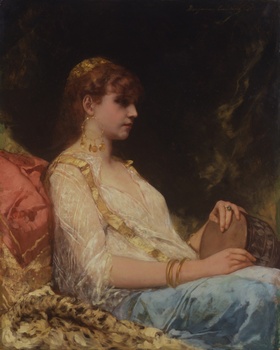 L'Orientale au Tambour L'Orientale au Tambour, 1880 by Jean Joseph Benjamin Constant (French, 1845 - 1902)