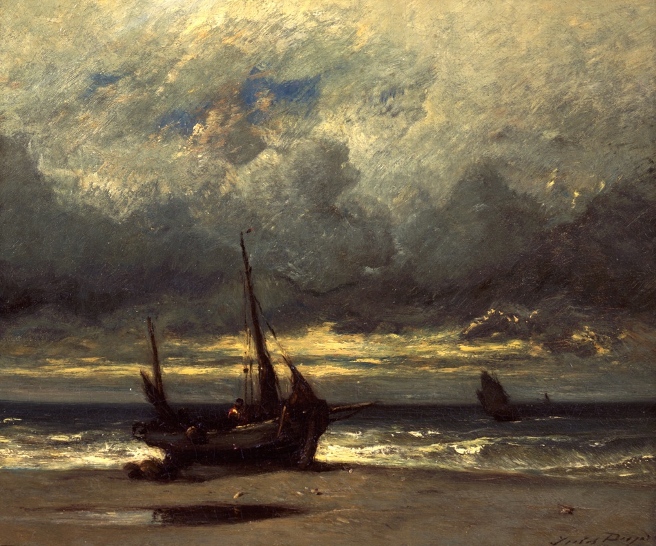 Bord de Mer (Marine: Bateaux de Pêche), c. 1868 - 72 by Jules Dupré (French, 1811 - 1869)