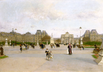 The Louvre from the Jardin des Tuileries The Louvre from the Jardin des Tuileries, c. 1880 by François-Joseph Luigi Loir (French, 1845 - 1916)