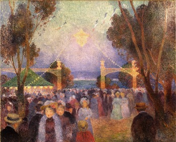 Quatorze de Juillet, Fête Forain, c. 1895-1898 by Ferdinand Loyen du Puigaudeau (French, 1864 - 1930)