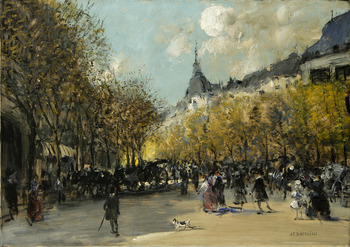 Le Carrefour Drouot by Jean-François Raffaëlli (French, 1850 - 1924)