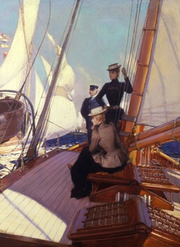 Women on Deck, "Ramier" Women on Deck, "Ramier" by Albert Lynch (Peruvian, 1851 - 1912)