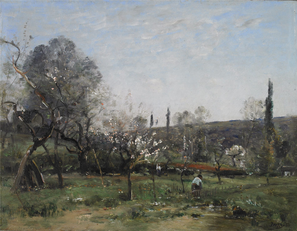 Flowering Appletrees, 1883 by Louis-Aimé Japy (French, 1840 - 1916)