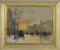 Le Boulevard de la Madeleine en Hiver by Emile Cagniart (French, 1851 - 1911)