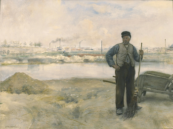 The Sweeper, circa 1879 by Jean-François Raffaëlli (French, 1850 - 1924)