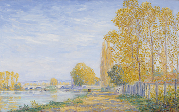 Bords de l’Yonne en automne, Effet de soleil (Banks of the Yonne in Autumn, sunlight effect), 1907 by Francis Picabia (French, 1878 - 1953)