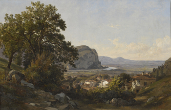 Village in the Auvergne, France by Léon François Antoine Fleury (French, 1804 - 1858)