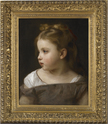 A Young Girl in Profile, 1881 by William Adolphe Bouguereau (French, 1825 - 1905)