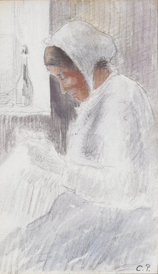 Portrait of Julie (the artist’s wife) by Camille Pissarro (French, 1830 - 1903)