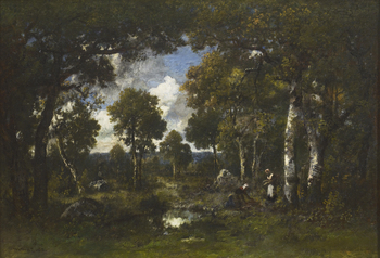 Zone peu boisée, rochers et fagotière, 1863 by Narcisse Virgile Diaz de la Pena (French, 1807 - 1876)