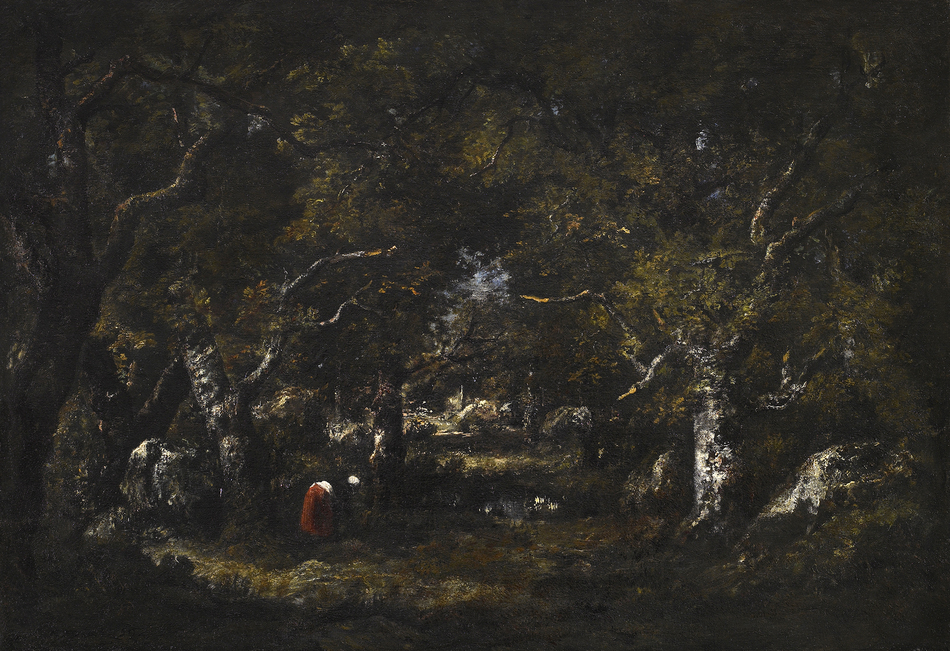 Vieux Chenes, Rochers, Fagotiere et Petite Mare, 1859 by Narcisse Virgile Diaz de la Pena (French, 1807 - 1876)