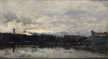 La Vandieres et Canards, Porte-Joie, Soleil Couchant, 1871 by Charles François Daubigny (French, 1817 - 1878)